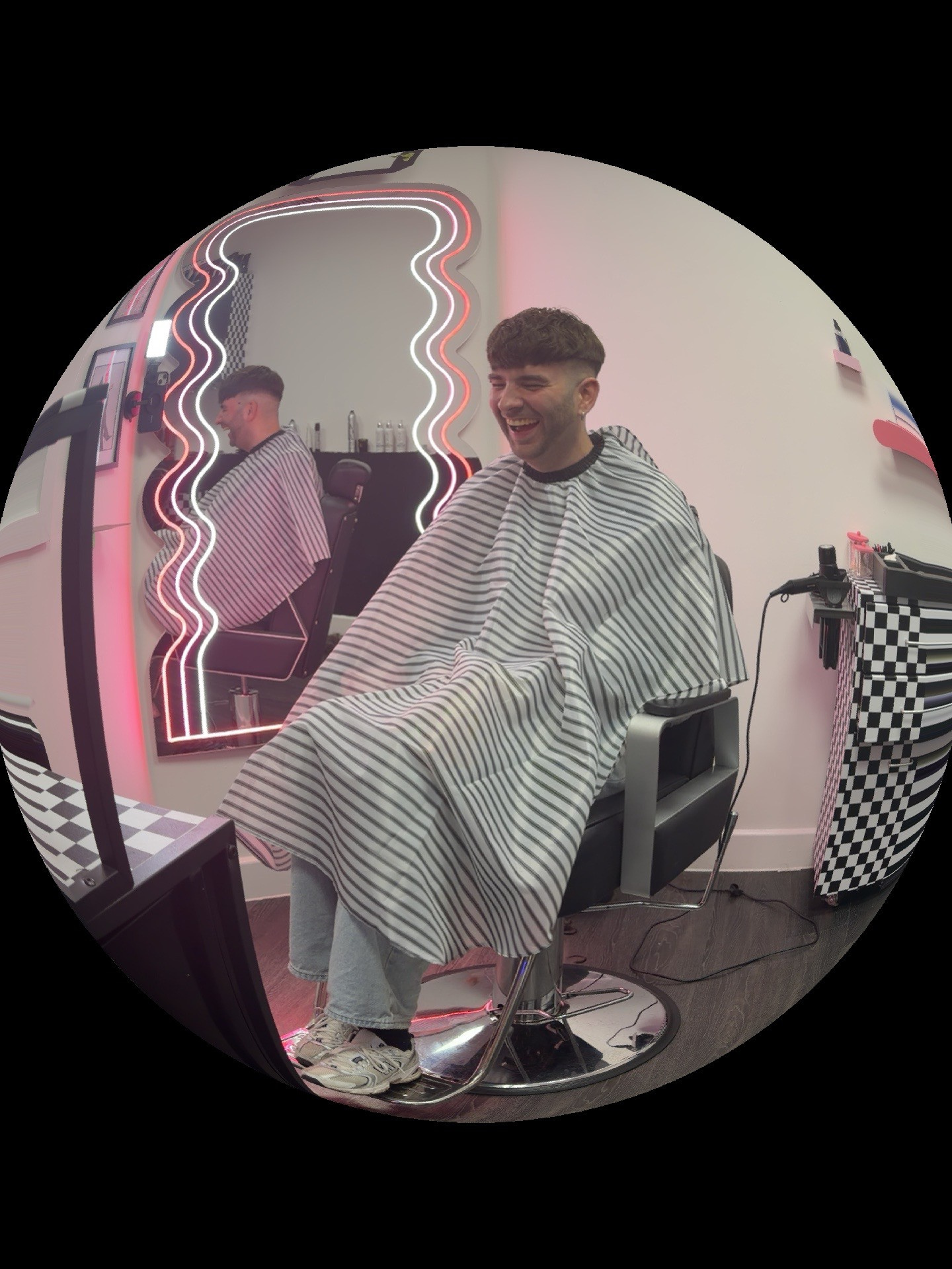 Happy client after hair system treatment